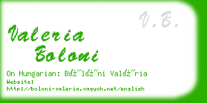 valeria boloni business card
